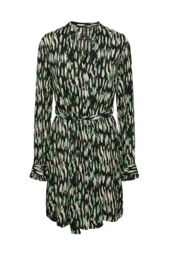 Pieces Vestido Midi Camisero Negro Sale