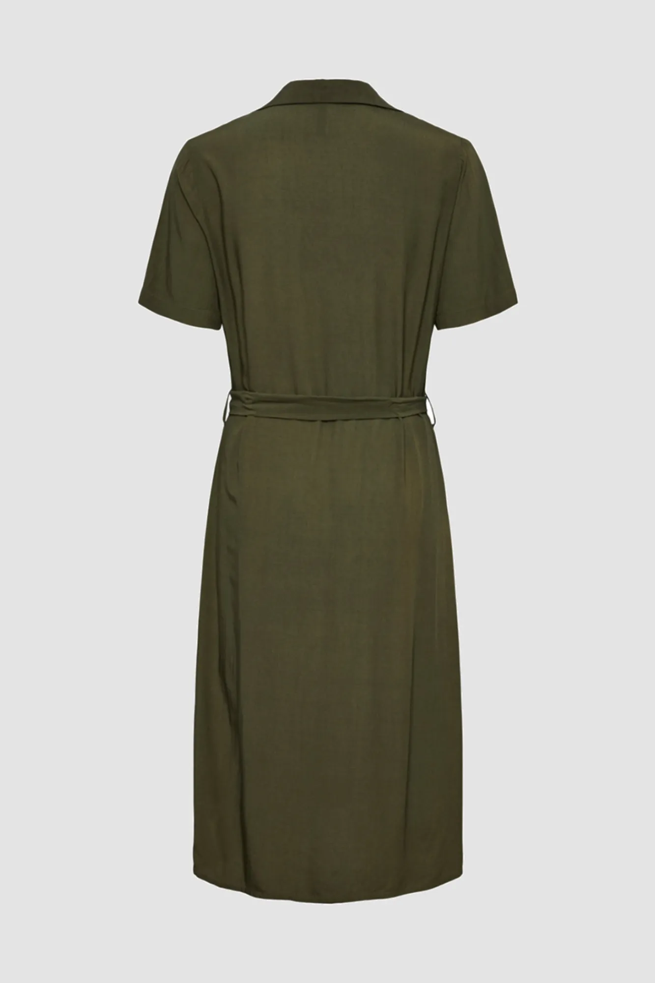 Pieces Vestido Midi Camisero Verde Online