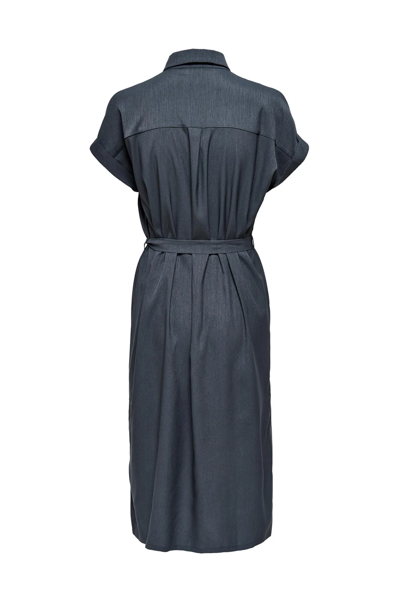 Only Vestido Midi Camisero Azul Medio Discount
