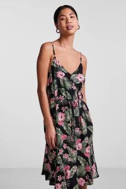 Pieces Vestido Midi Camisero De Tirantes. Verde Online