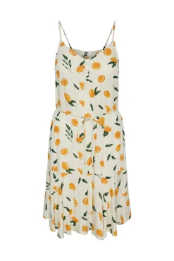Pieces Vestido Midi Camisero De Tirantes. Gris Medio New