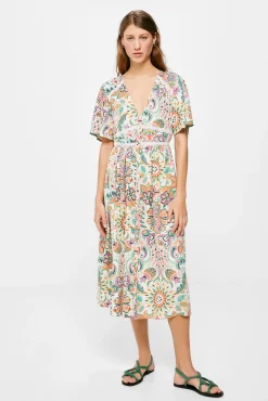 * Vestido Midi Camisero Laces Amarillo Online