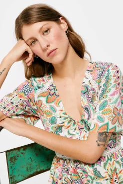 * Vestido Midi Camisero Laces Amarillo Online