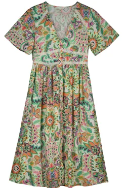* Vestido Midi Camisero Laces Amarillo Online
