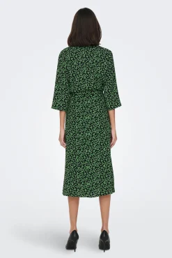 JDY Vestido Midi Cruzado Negro Outlet