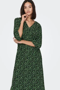 JDY Vestido Midi Cruzado Negro Outlet