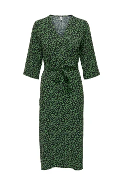 JDY Vestido Midi Cruzado Negro Outlet