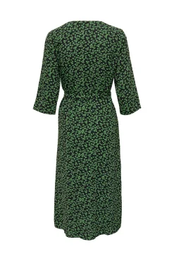 JDY Vestido Midi Cruzado Negro Outlet