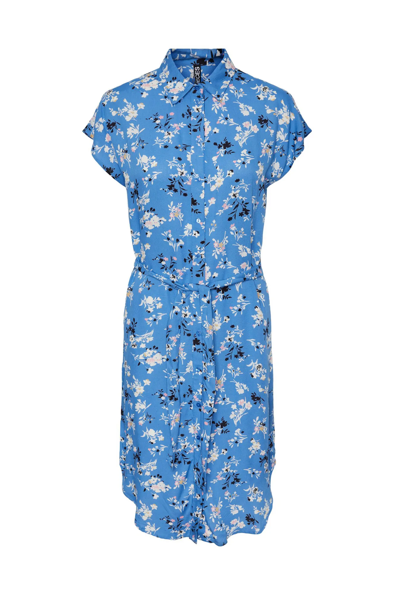 Pieces Vestido Midi De Mujer Azul Medio