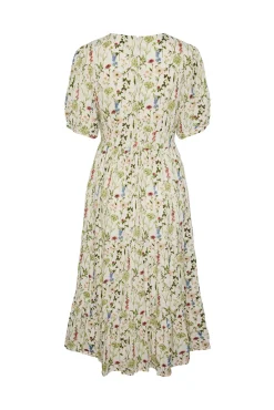 Pieces Vestido Midi De Mujer. Marron Medio New