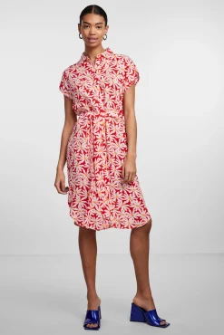 Pieces Vestido Midi De Mujer Naranja Discount