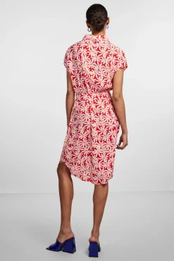 Pieces Vestido Midi De Mujer Naranja Discount