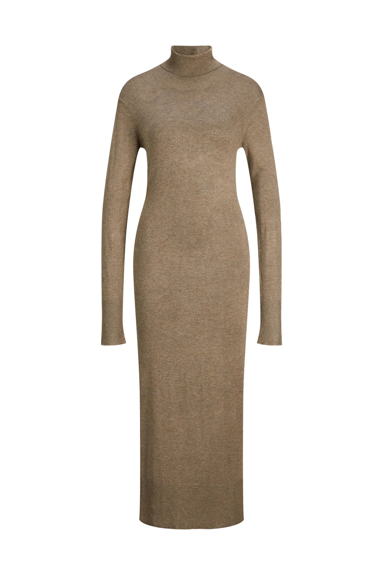 Jack & Jones Vestido Midi De Punto Marron Medio