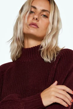 Noisy May Vestido Midi De Punto Morado Discount