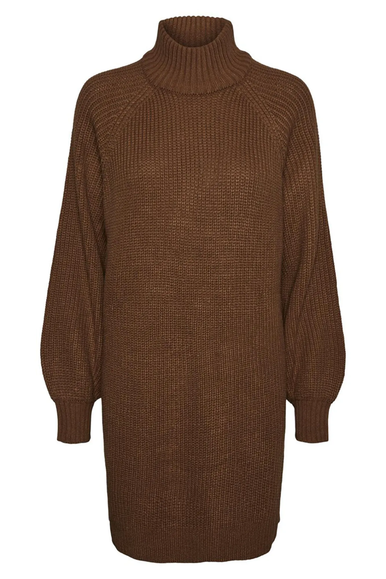 Noisy May Vestido Midi De Punto Marron Medio