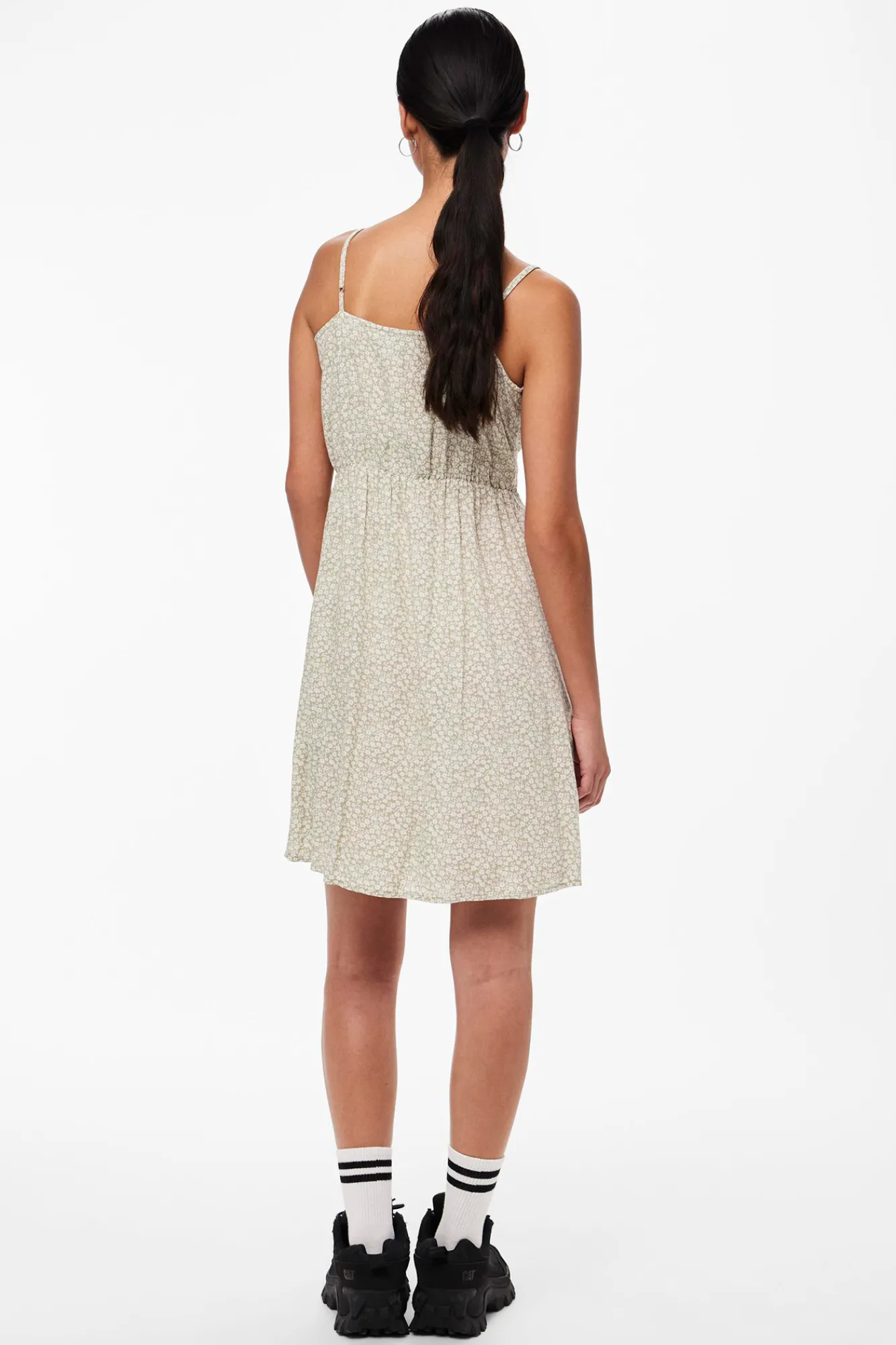 Pieces Vestido Midi De Tirantes. Verde Hot