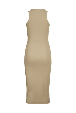Jack & Jones Vestido Midi De Tirantes Marron Medio