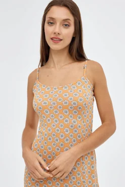 Inside Vestido Midi De Tirantes Estam Naranja Outlet