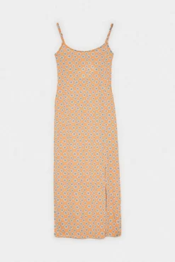 Inside Vestido Midi De Tirantes Estam Naranja Outlet