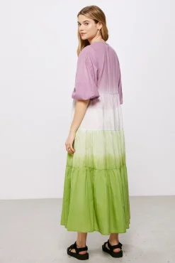 High Spirits Vestido Midi Dip Dye Morado