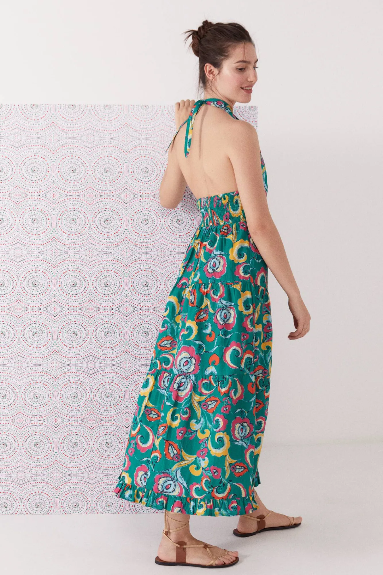 * Vestido Midi Espalda Abierta Botella New