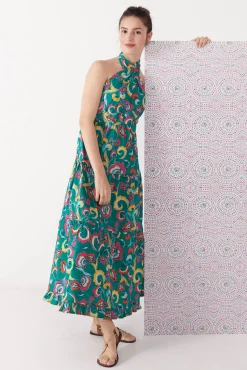 * Vestido Midi Espalda Abierta Botella New