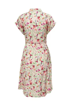 JDY Vestido Midi Estampado Camisero Gris Medio Hot