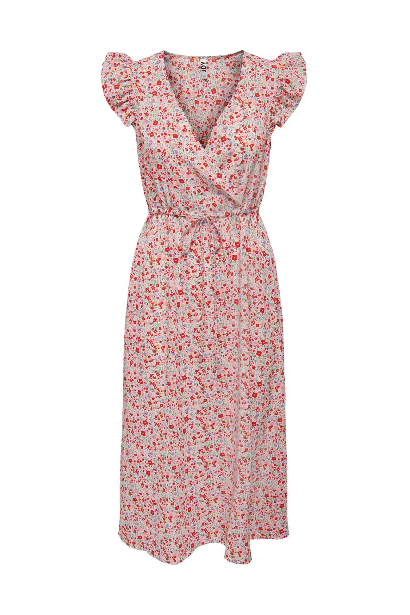 JDY Vestido Midi Manga Corta Blanco Sale