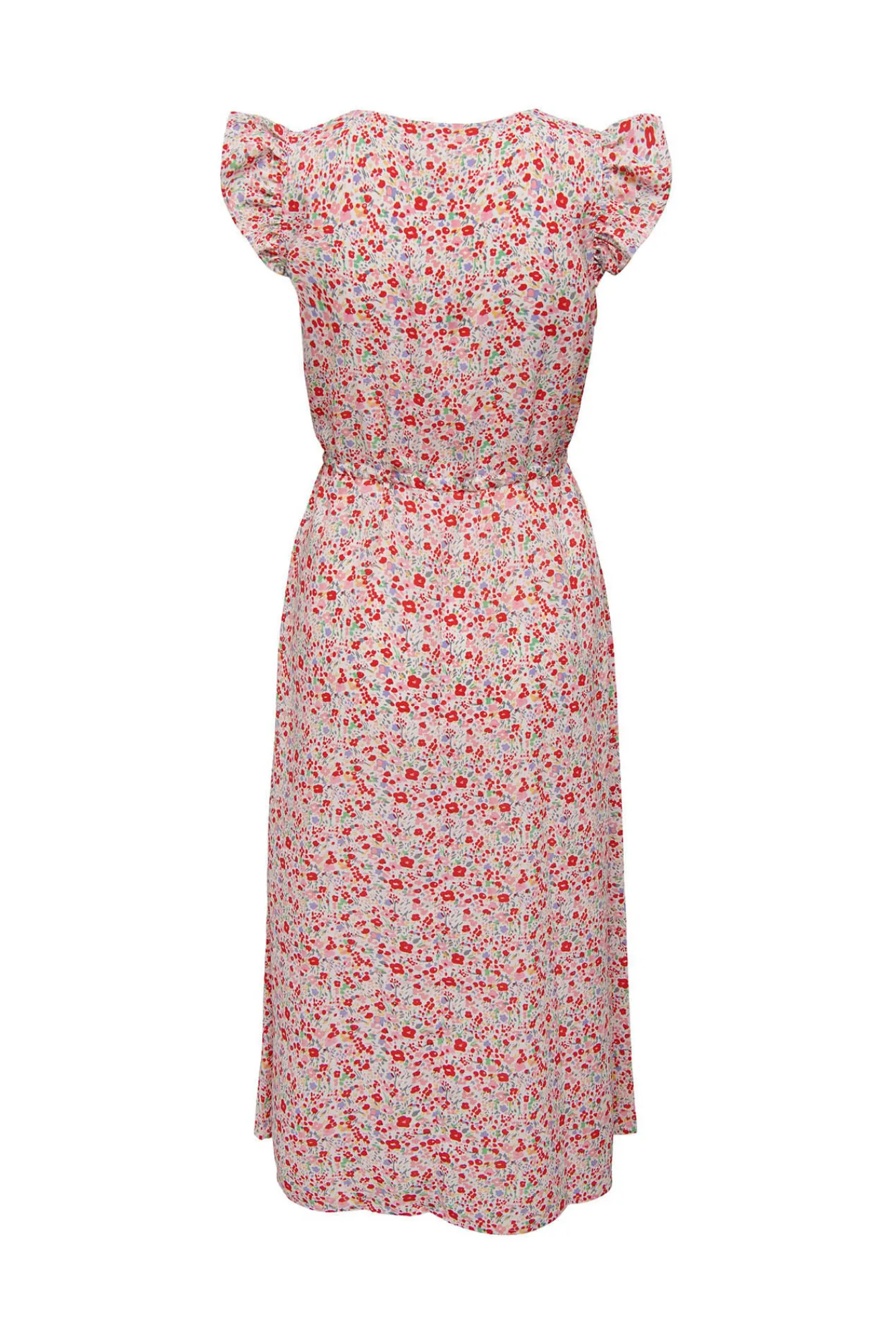 JDY Vestido Midi Manga Corta Blanco Sale