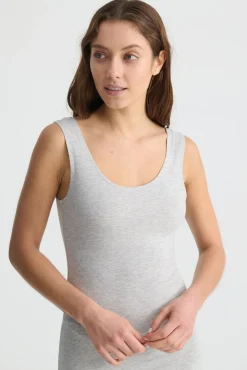 Inside Vestido Midi Punto Gris Claro Online