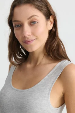 Inside Vestido Midi Punto Gris Claro Online
