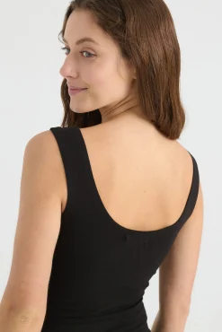 Inside Vestido Midi Punto Negro Hot