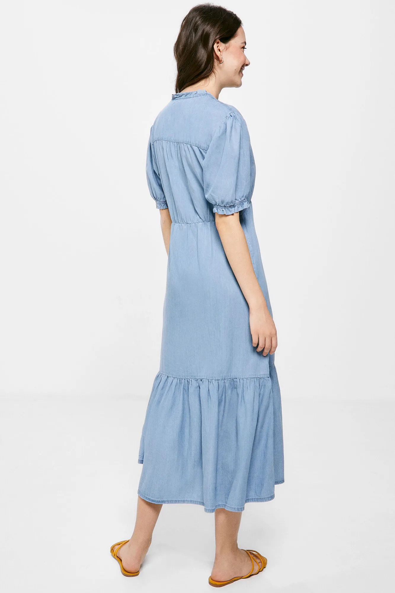 * Vestido Midi Vaquero Tencel Azul Medio Sale