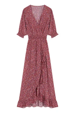 Women'secret Vestido Midi Volantes Rosa Estampado Hot