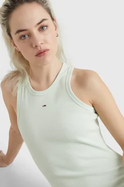 Tommy Jeans Vestido Mini Ajustado . Verde Online