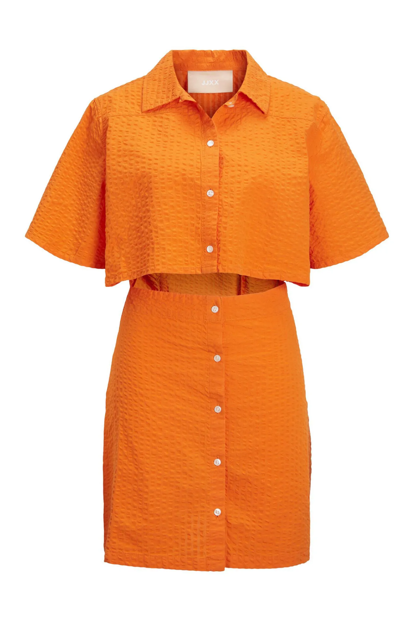 Jack & Jones Vestido Mini Camisero Cut Out Naranja Outlet