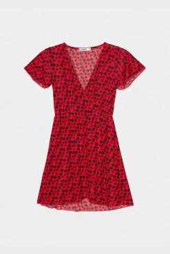 Inside Vestido Mini Con Estampado Estampado Rojo Hot