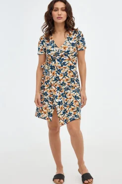 Inside Vestido Mini Con Estampado Multicolor Online