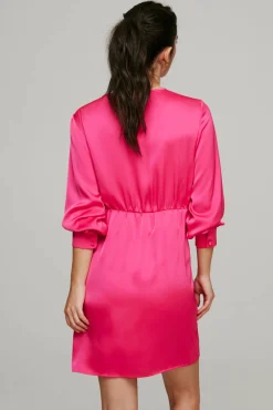 Vila Vestido Mini De Manga Larga. Rosa New