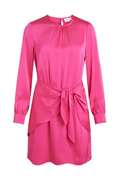 Vila Vestido Mini De Manga Larga. Rosa New