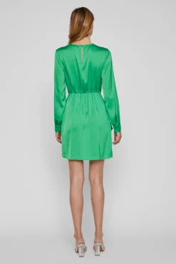 Vila Vestido Mini De Manga Larga. Verde Sale