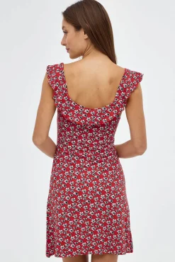 Inside Vestido Mini Estampado Floral Rojo