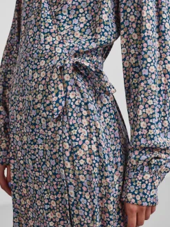 Pieces Vestido Mini Manga Larga Turquesa