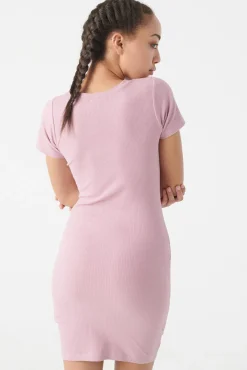 Inside Vestido Mini Rib Morado Clearance