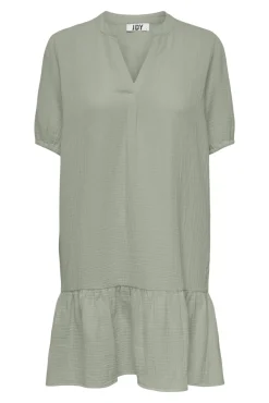 JDY Vestido Mini Volantes Kaki Claro