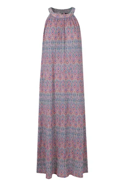 Cortefiel Vestido Plisado Halter Multicolor New
