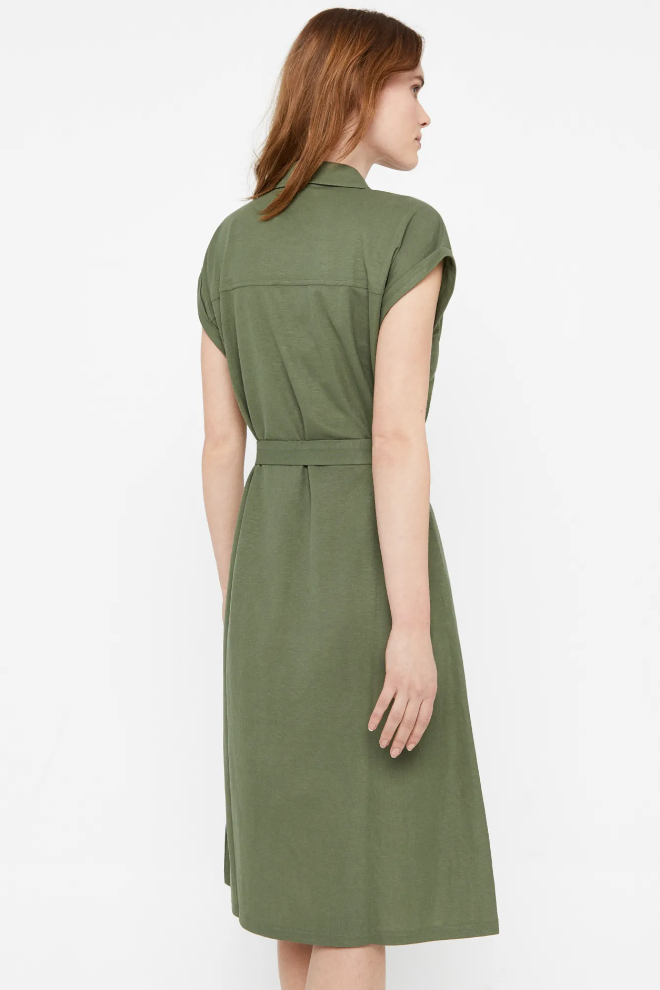 Cortefiel Vestido Polo Pique Verde Outlet