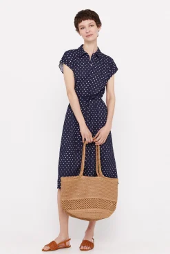 Cortefiel Vestido Polo Pique Estampado Azul Best
