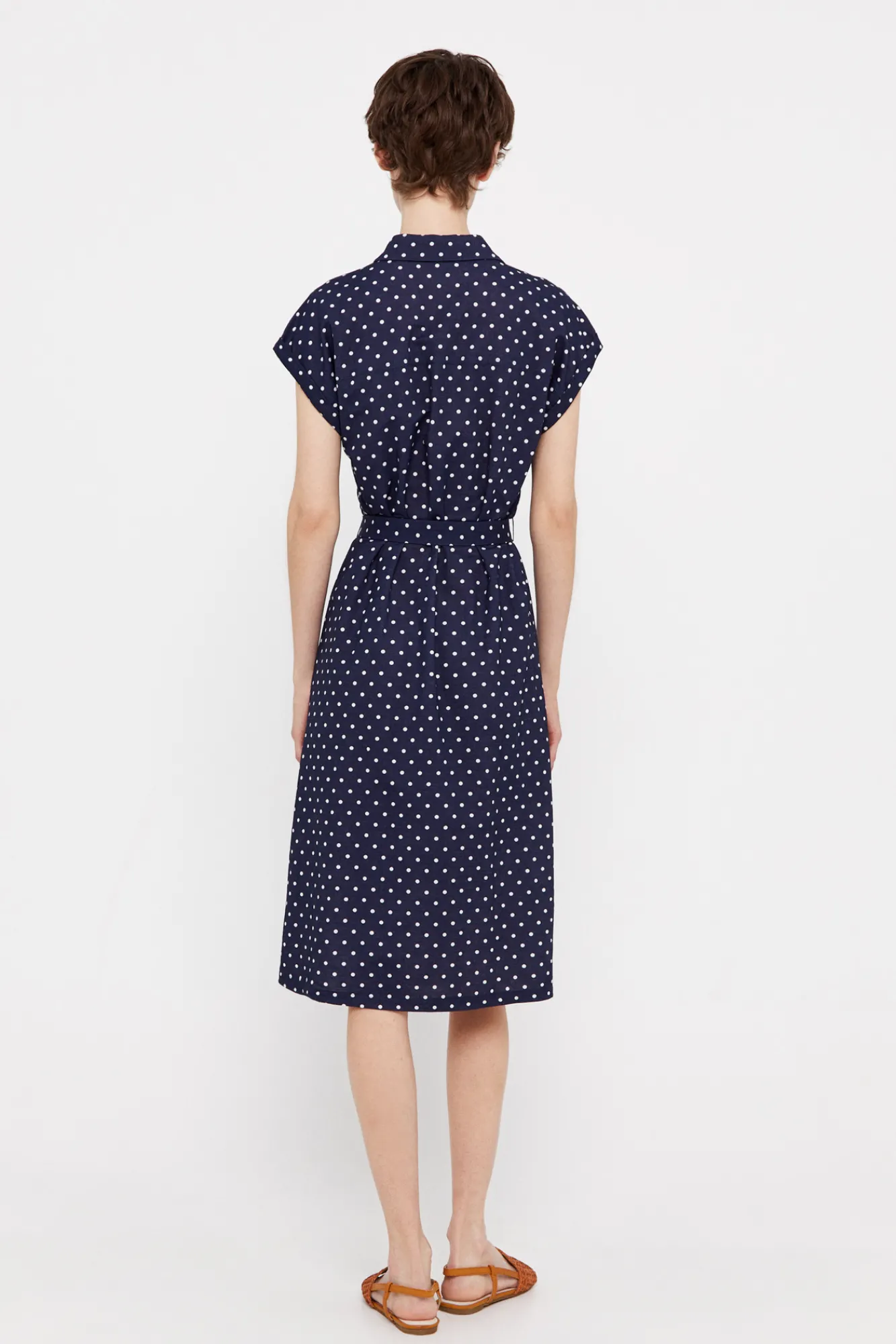 Cortefiel Vestido Polo Pique Estampado Azul Best