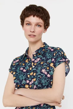 Cortefiel Vestido Polo Pique Estampado Blanco Discount